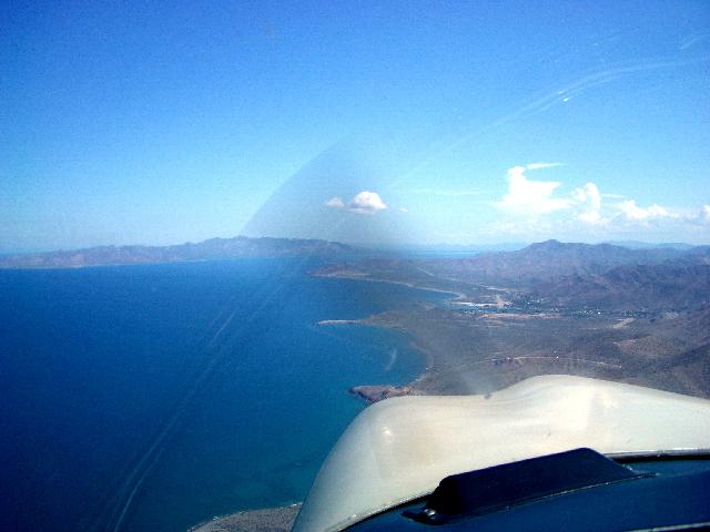 Airport in sight (straight ahead dirt runway, on the right is Mulege airport  dirt rwy