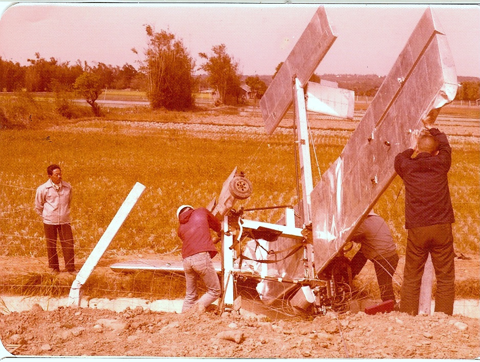 click to view full size photo A test flight conducted by pilot Mr. Ying crashed into field