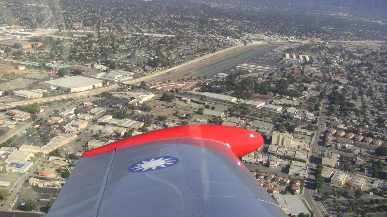 Take off to the east - KEMT in the background