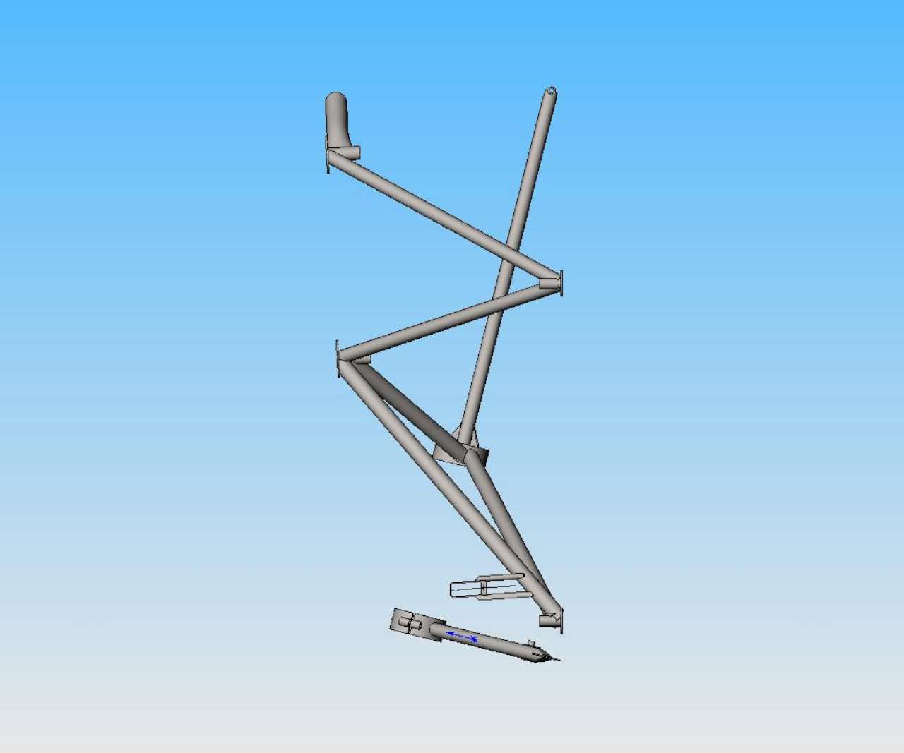 Engine mount and nose gear braces in 3D ...