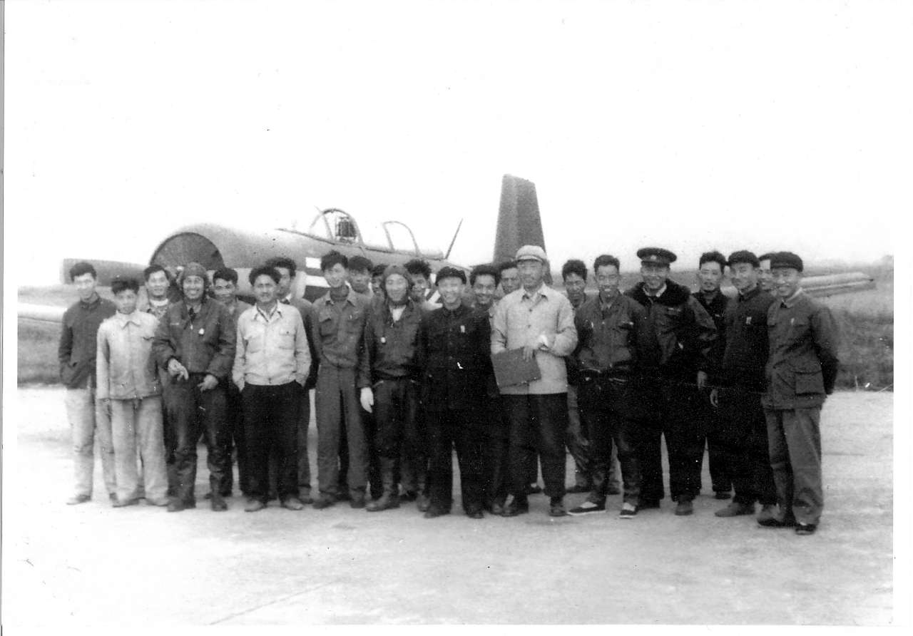 click to view full size photo Nanchang CJ-6A Test Pilot and Development Team Year of 1958