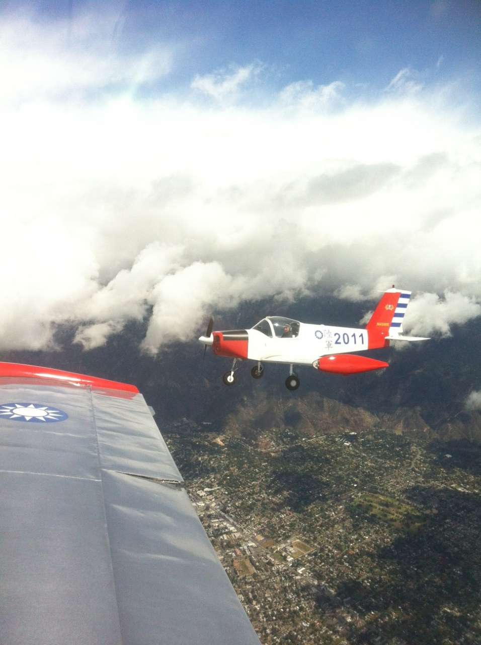 click to view full size photo With Jeffrey flying his PL-2 over Pasadena ...