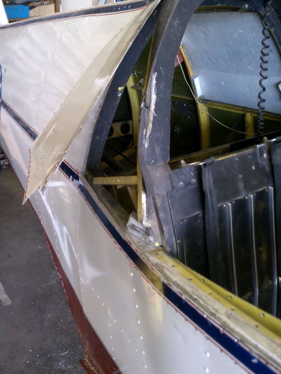 Right longeron rear cabin corner after disassembly 
